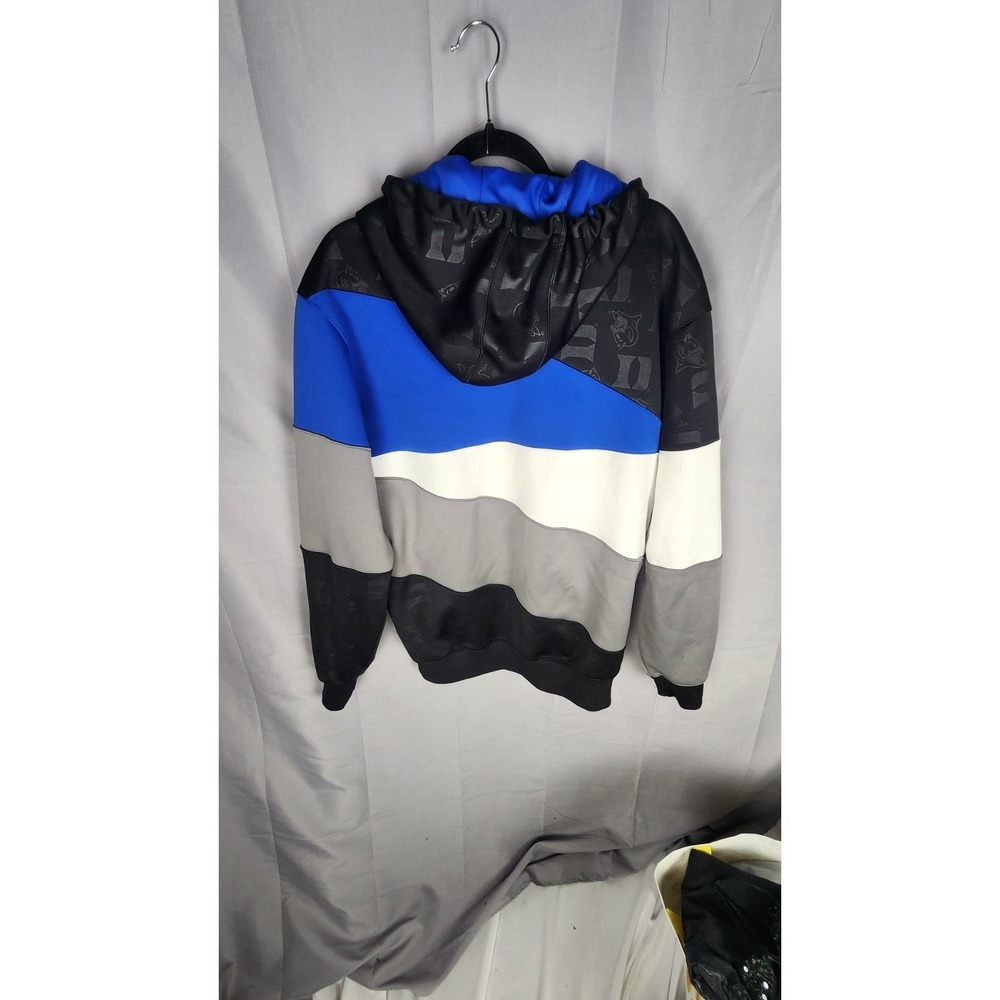 Duke Blue Devils Jacket Mens Large Blue Gray NCAA Basketball Zip Hoodie EUC - Picture 2 of 4